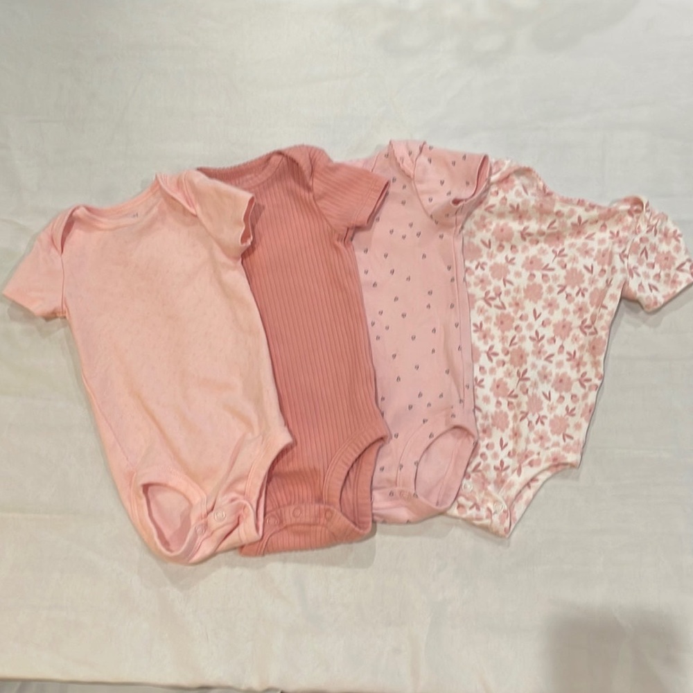 4 Pink Onesies